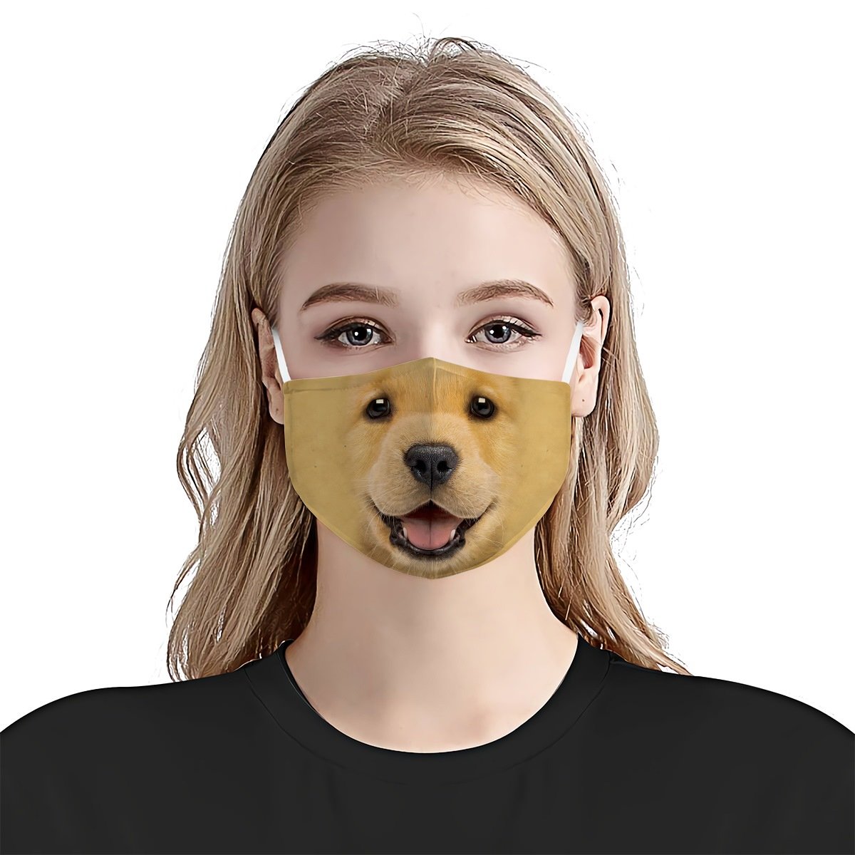 Golden Retriever Puppy Face EZ06 1504 Face Mask