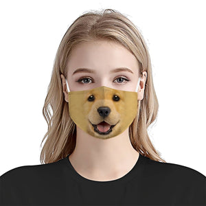 Golden Retriever Puppy Face EZ06 1504 Face Mask