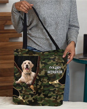 Golden-Retriever2 Camo Cloth Tote Bag