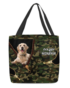 Golden-Retriever2 Camo Cloth Tote Bag