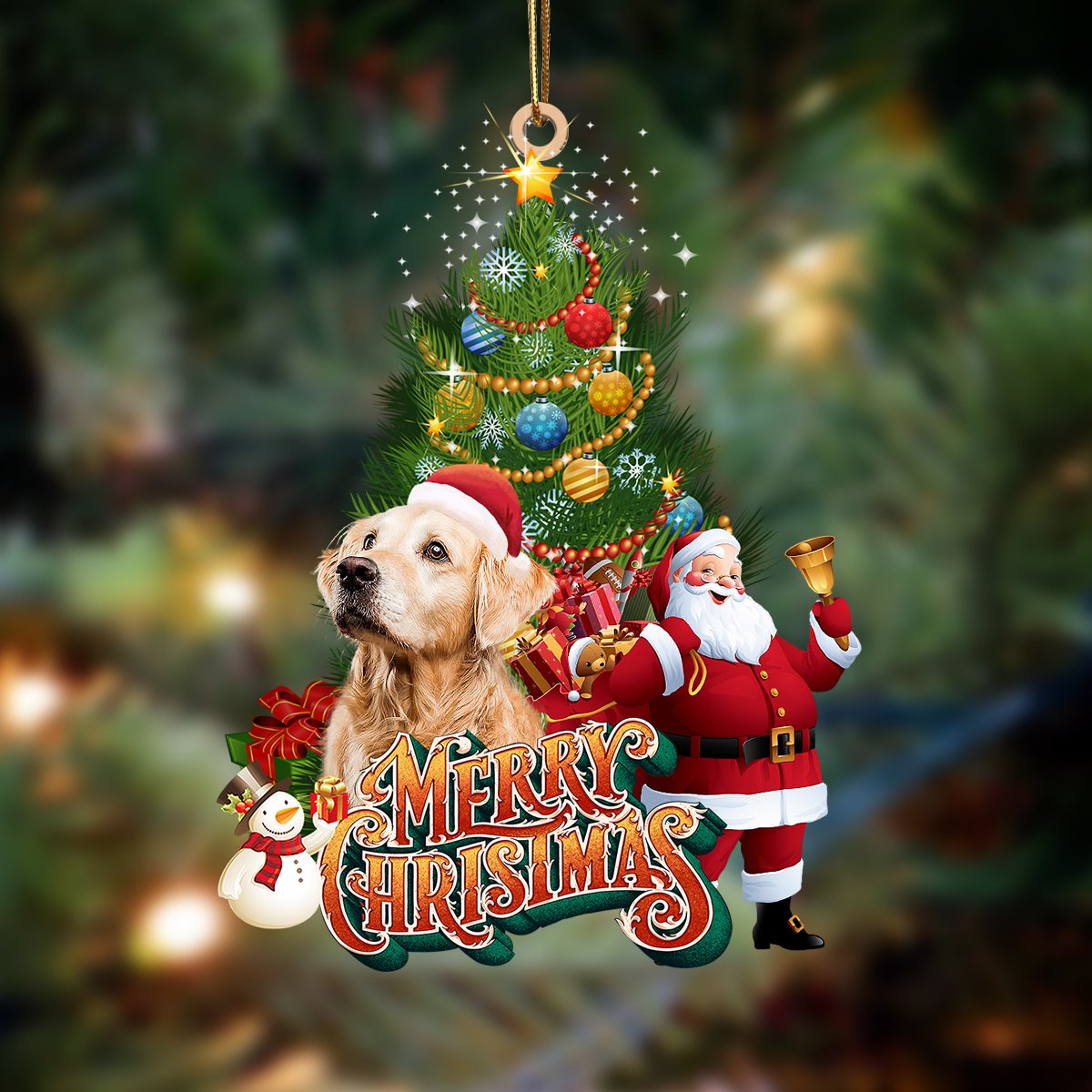 Golden Retriever-Christmas Tree&Dog Hanging Ornament