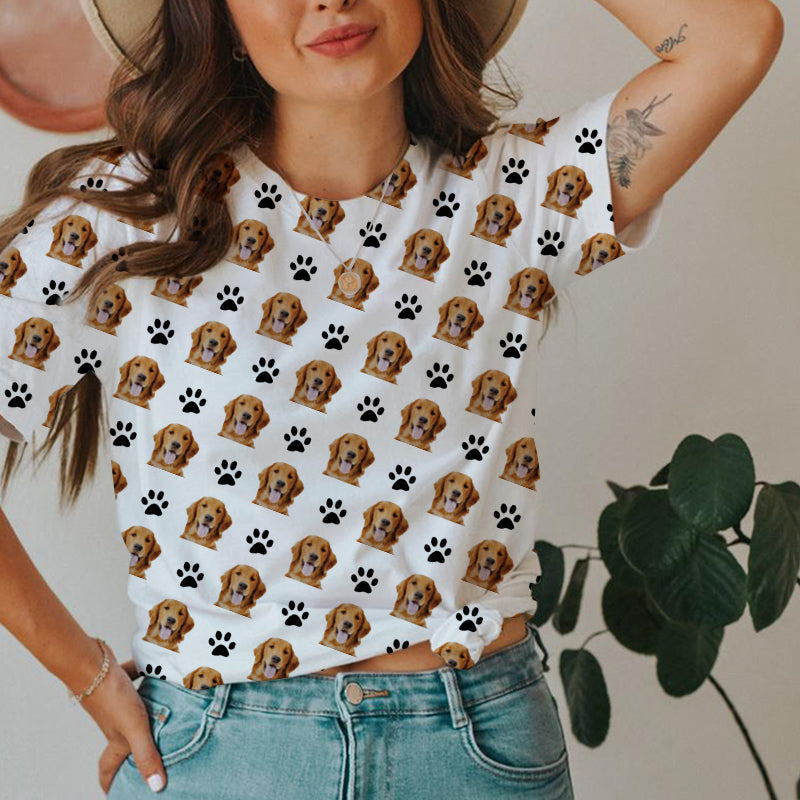 Golden Retriever-Faces & Paws T-shirt