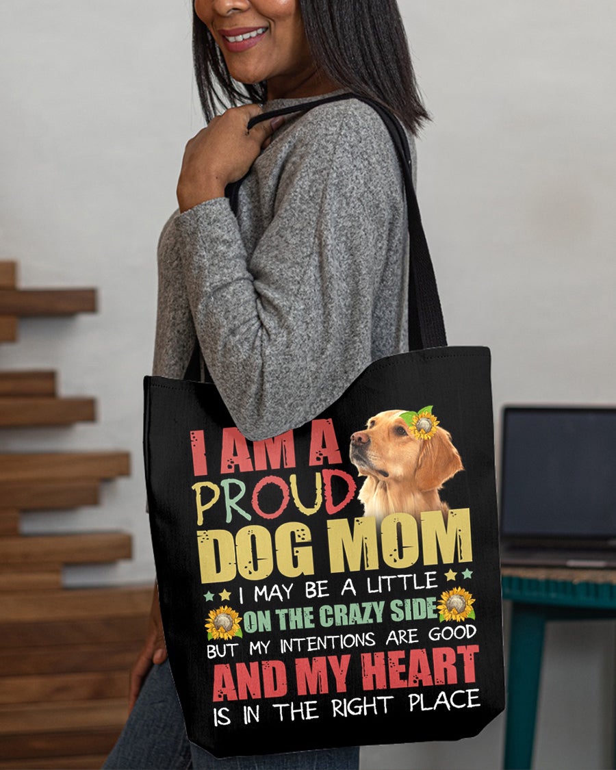 Golden Retriever-Right Place-Cloth Tote Bag