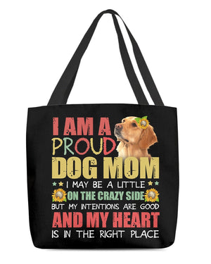 Golden Retriever-Right Place-Cloth Tote Bag