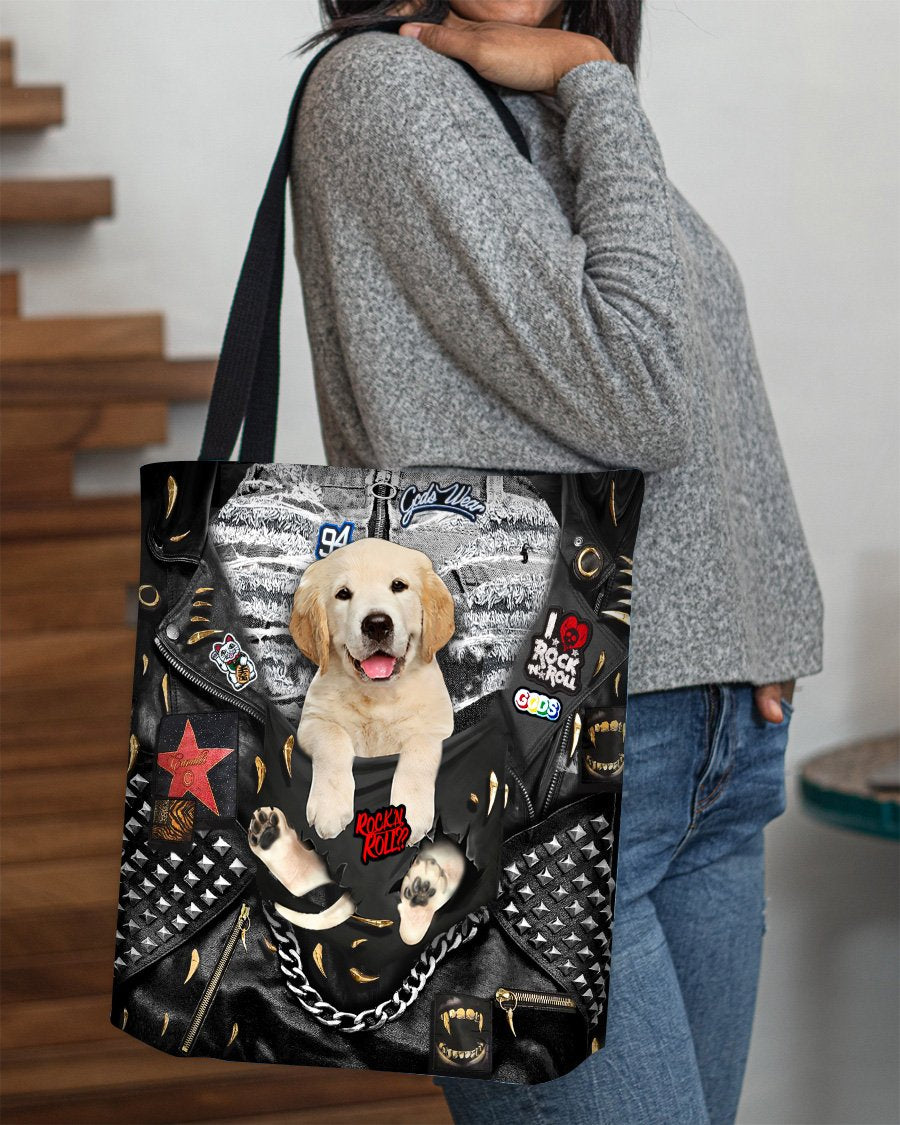 Golden Retriever-Rock Dog-Cloth Tote Bag