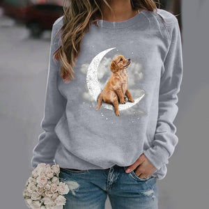 Golden Retriever -Sit On The Moon- Premium Sweatshirt