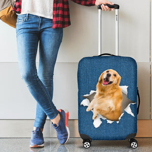 Golden Retriever-Torn Paper Luggage Covers