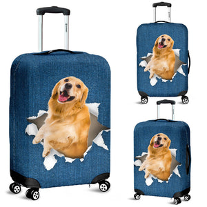 Golden Retriever-Torn Paper Luggage Covers