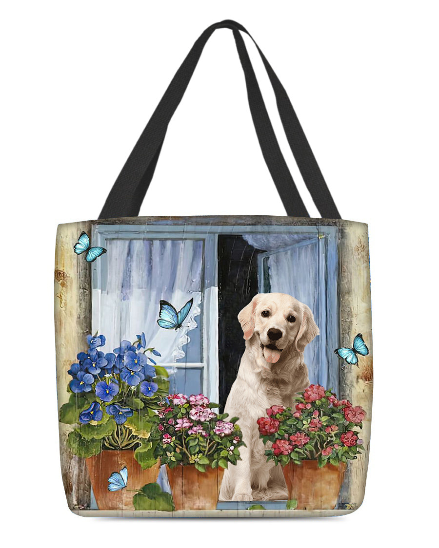 Golden Retriever 1 Today I Choose Joy-Cloth Tote Bag
