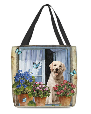 Golden Retriever 1 Today I Choose Joy-Cloth Tote Bag