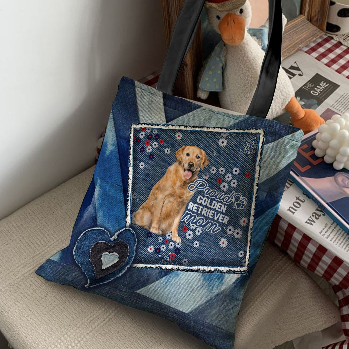 Golden Retriever 2 2 Pround Mom2-Cloth Tote Bag