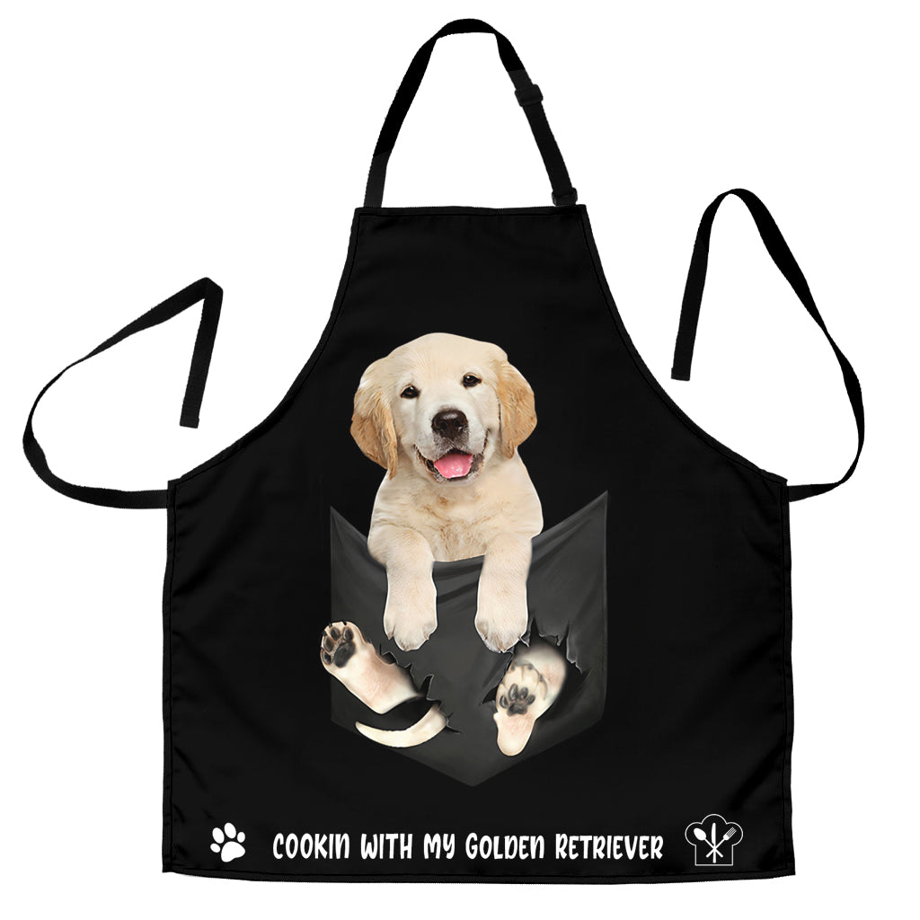 Golden Retriever 2 Cookin' With Me Apron
