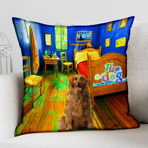 Golden Retriever 2 In the Bedroom-Pillow Case