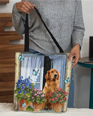 Golden Retriever 2 Today I Choose Joy-Cloth Tote Bag