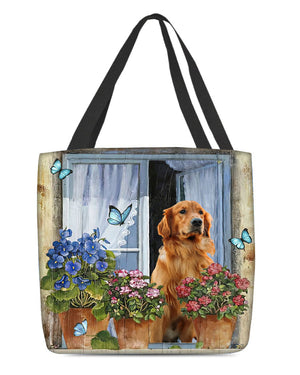 Golden Retriever 2 Today I Choose Joy-Cloth Tote Bag