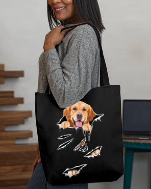 Cracks-Golden Retriever-Cloth Tote Bag