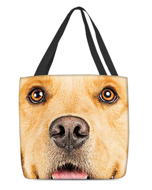 Golden Retriever  3 Face-Cloth Tote Bag