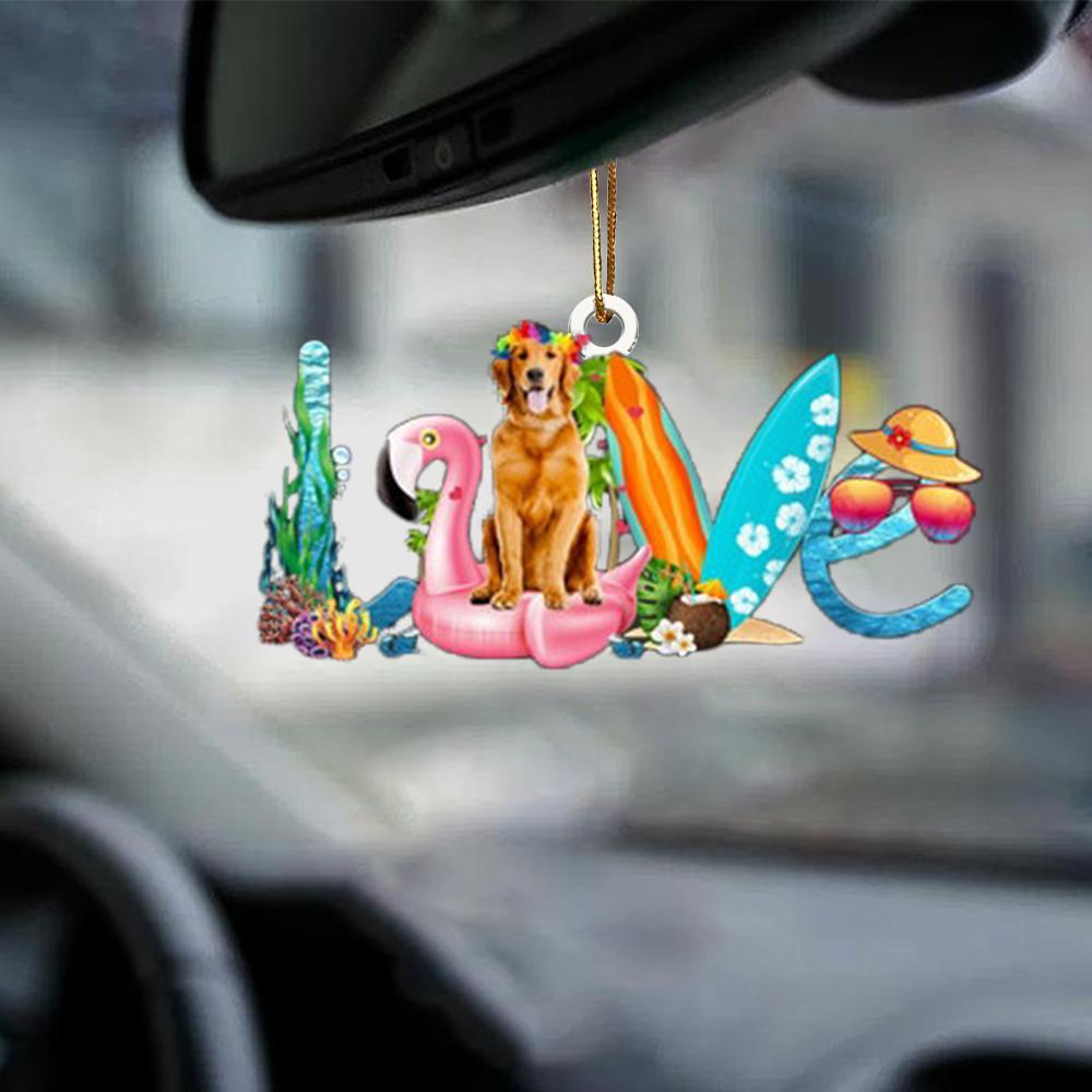 Golden Retriever-Dog Mom Life-Two Sided Ornament