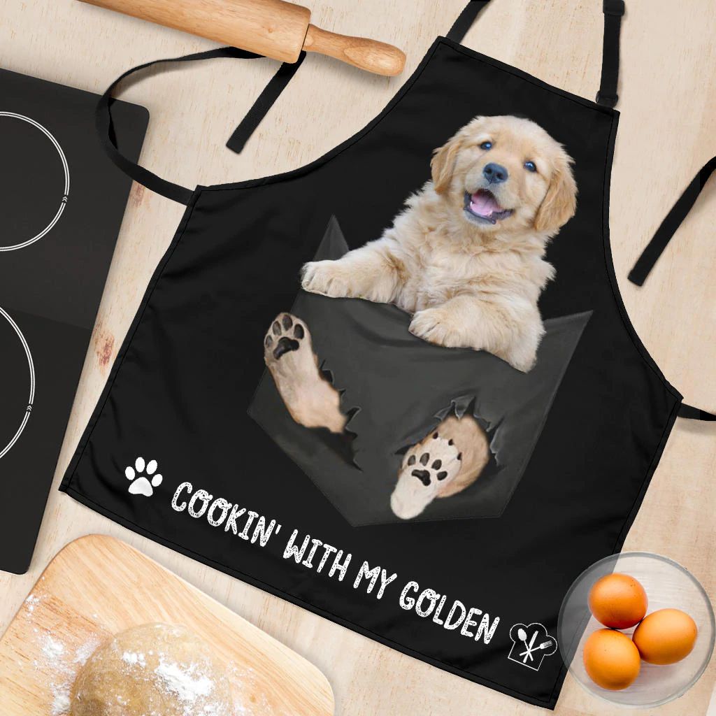 Golden Retriever  Cookin' With Me Apron