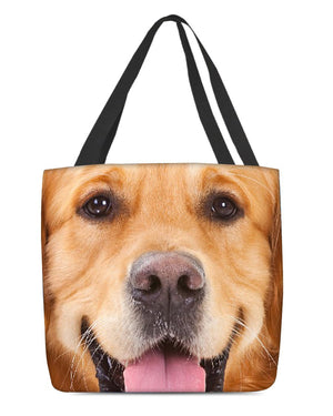 Golden Retriever Face-Cloth Tote Bag