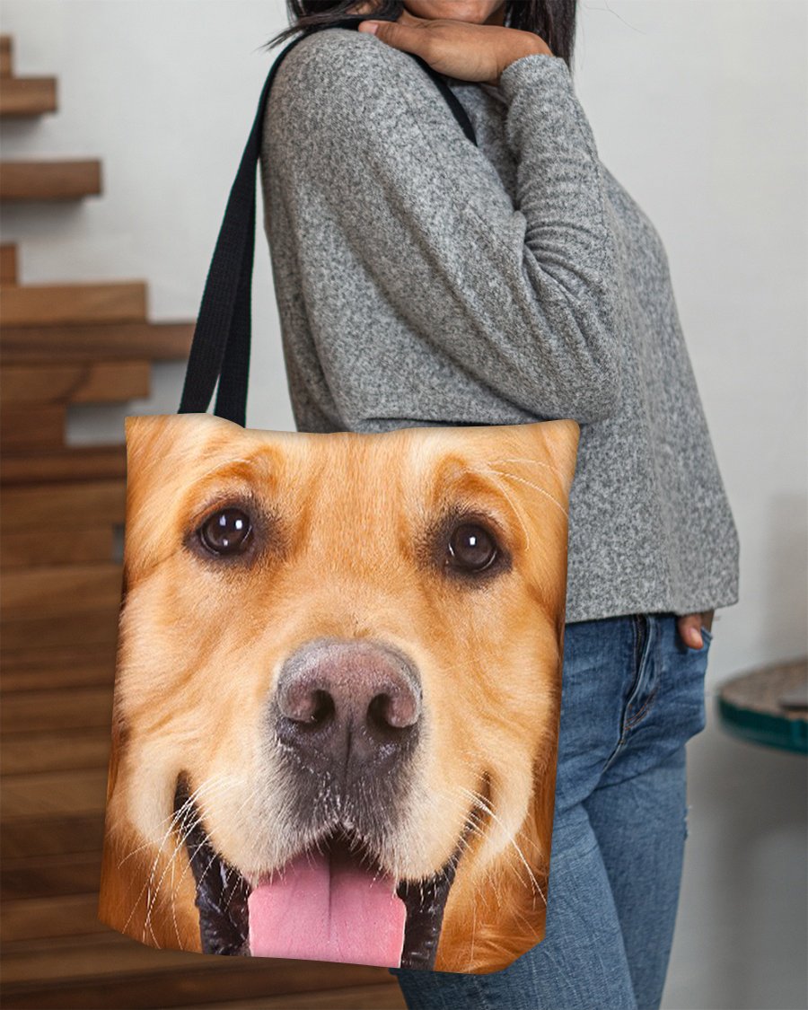 Golden Retriever Face-Cloth Tote Bag