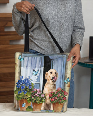 Golden Retriever Today I Choose Joy-Cloth Tote Bag