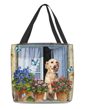 Golden Retriever Today I Choose Joy-Cloth Tote Bag