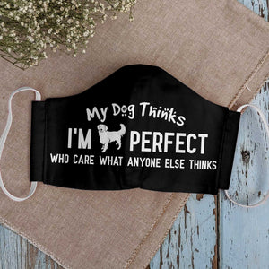 Golden Retriever Think I'm Perfect EZ35 1503 Face Mask