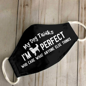 Golden Retriever Think I'm Perfect EZ35 1503 Face Mask