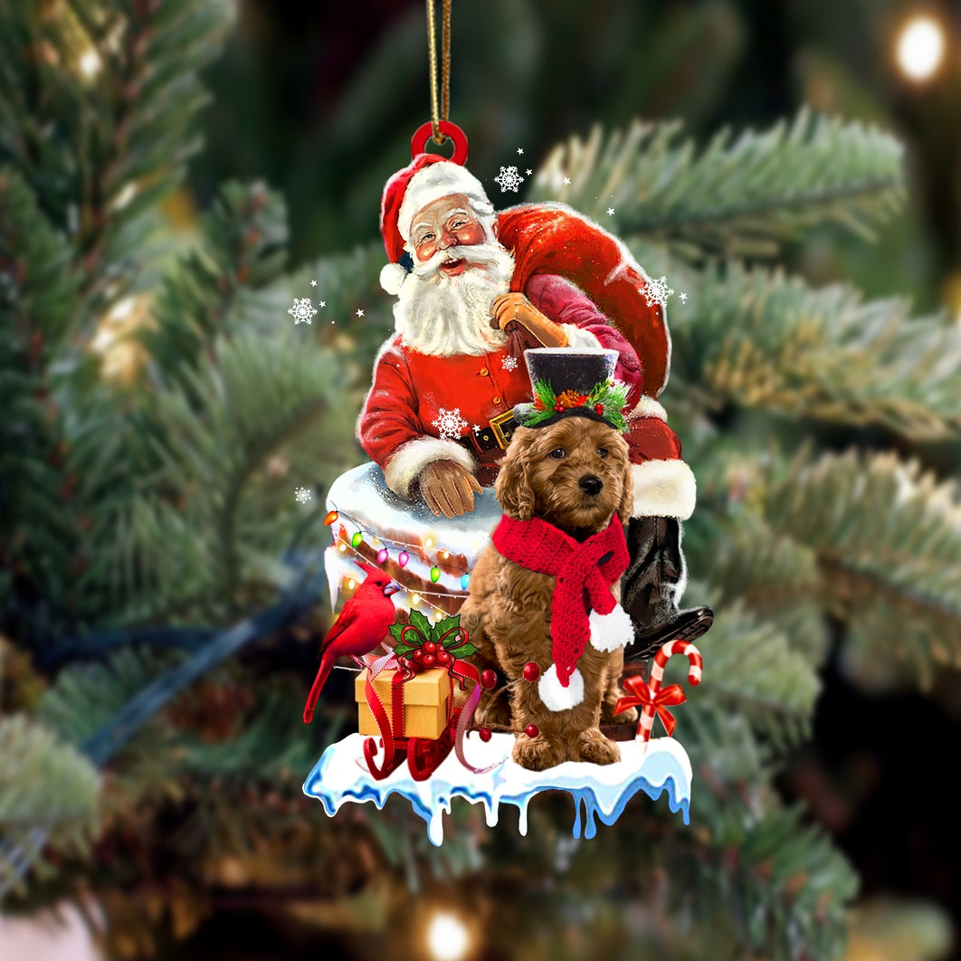 Goldendoodle-Christmas Chimney Two Sided Ornament