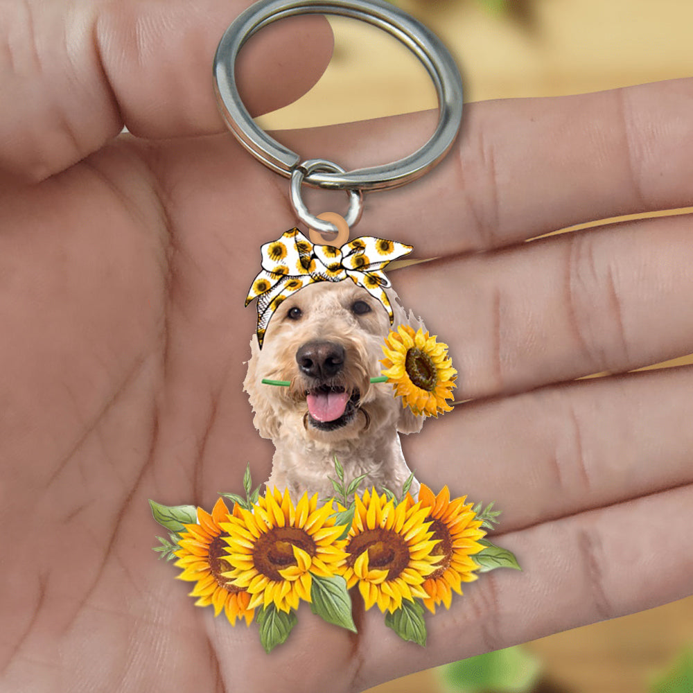 Goldendoodle-Dog Mom Keychain