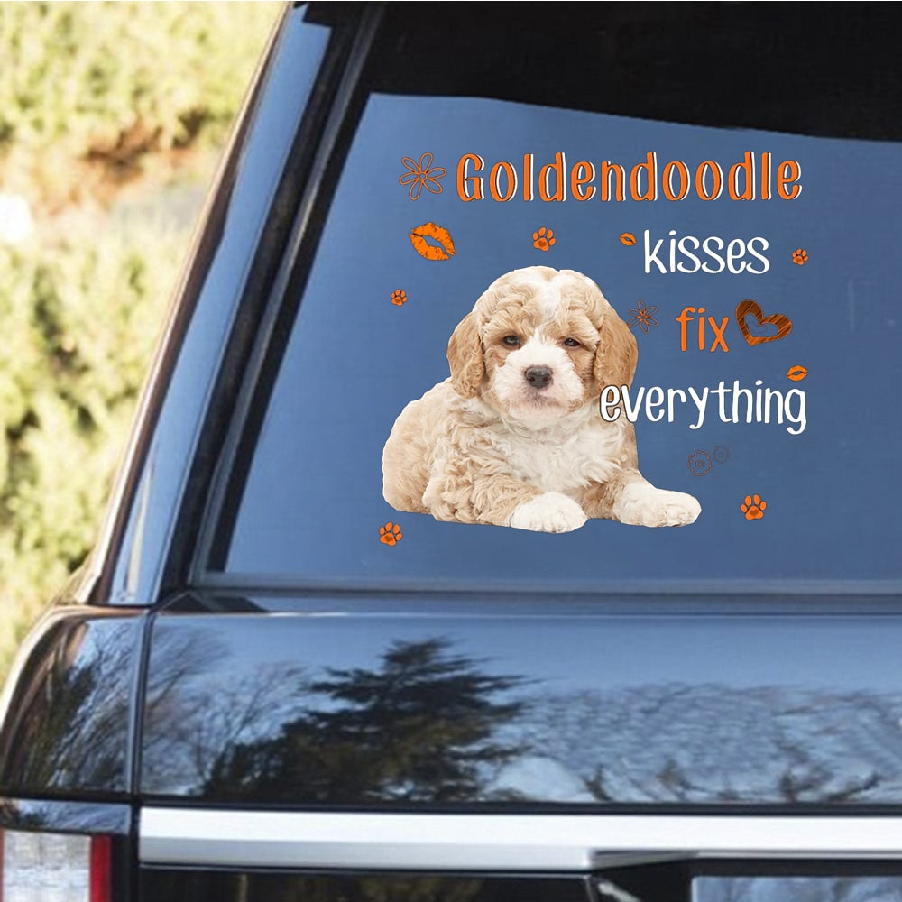 Goldendoodle-Kiss Fix Everything Decal