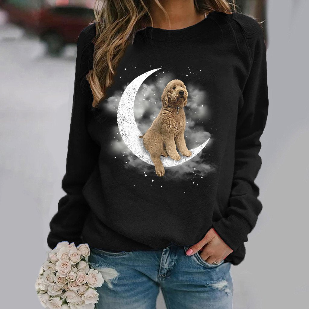 Goldendoodle -Sit On The Moon- Premium Sweatshirt