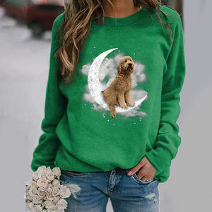 Goldendoodle -Sit On The Moon- Premium Sweatshirt