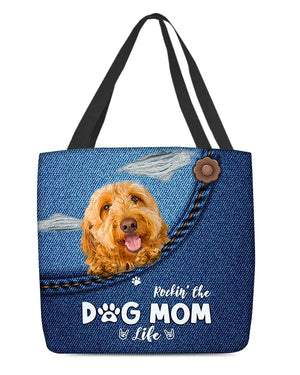 Goldendoodle-Dog Mom Life-Cloth Tote Bag