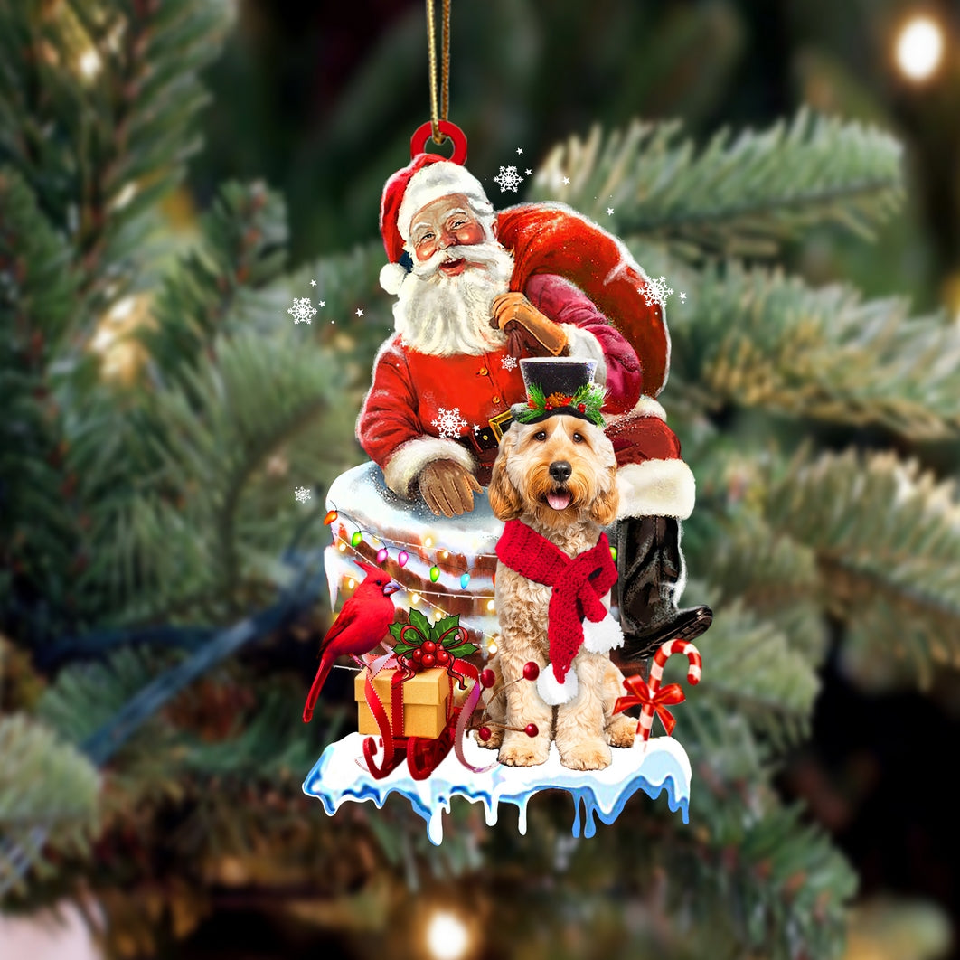 Goldendoodle 2-Christmas Chimney Two Sided Ornament