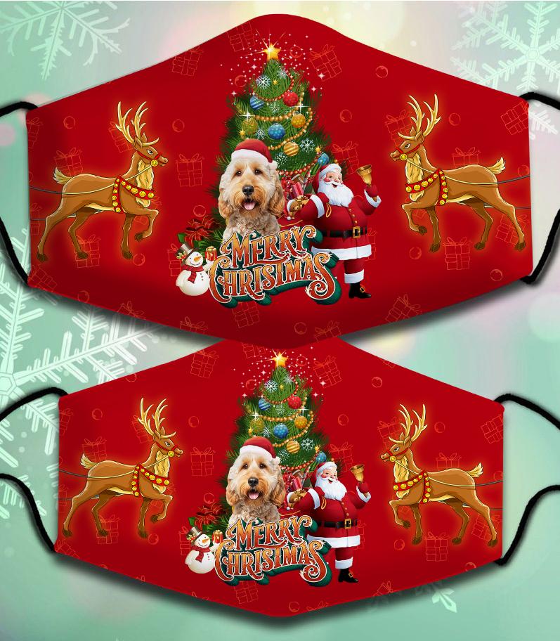 Goldendoodle 2-Santa Claus&Dog-Veil