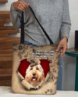 Goldendoodle 2-Torn Cloth Tote Bag