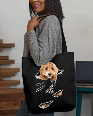 Cracks-Goldendoodle-Cloth Tote Bag