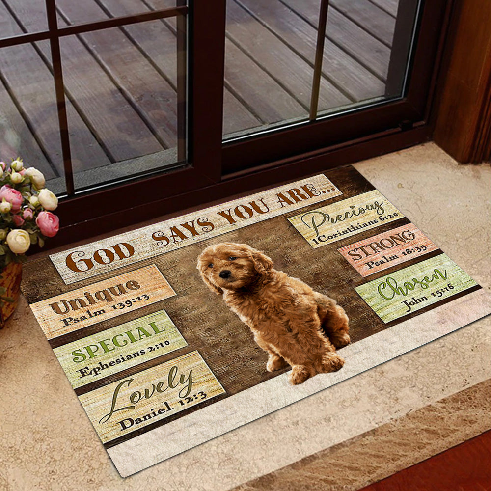 Goldendoodle God Says You Are Doormat
