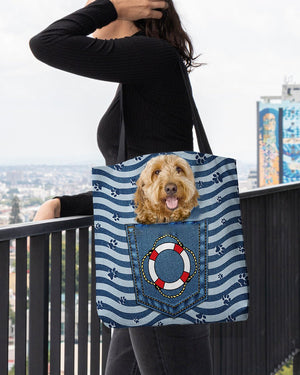 Goldendoodle On Board-Cloth Tote Bag