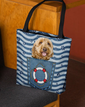 Goldendoodle On Board-Cloth Tote Bag