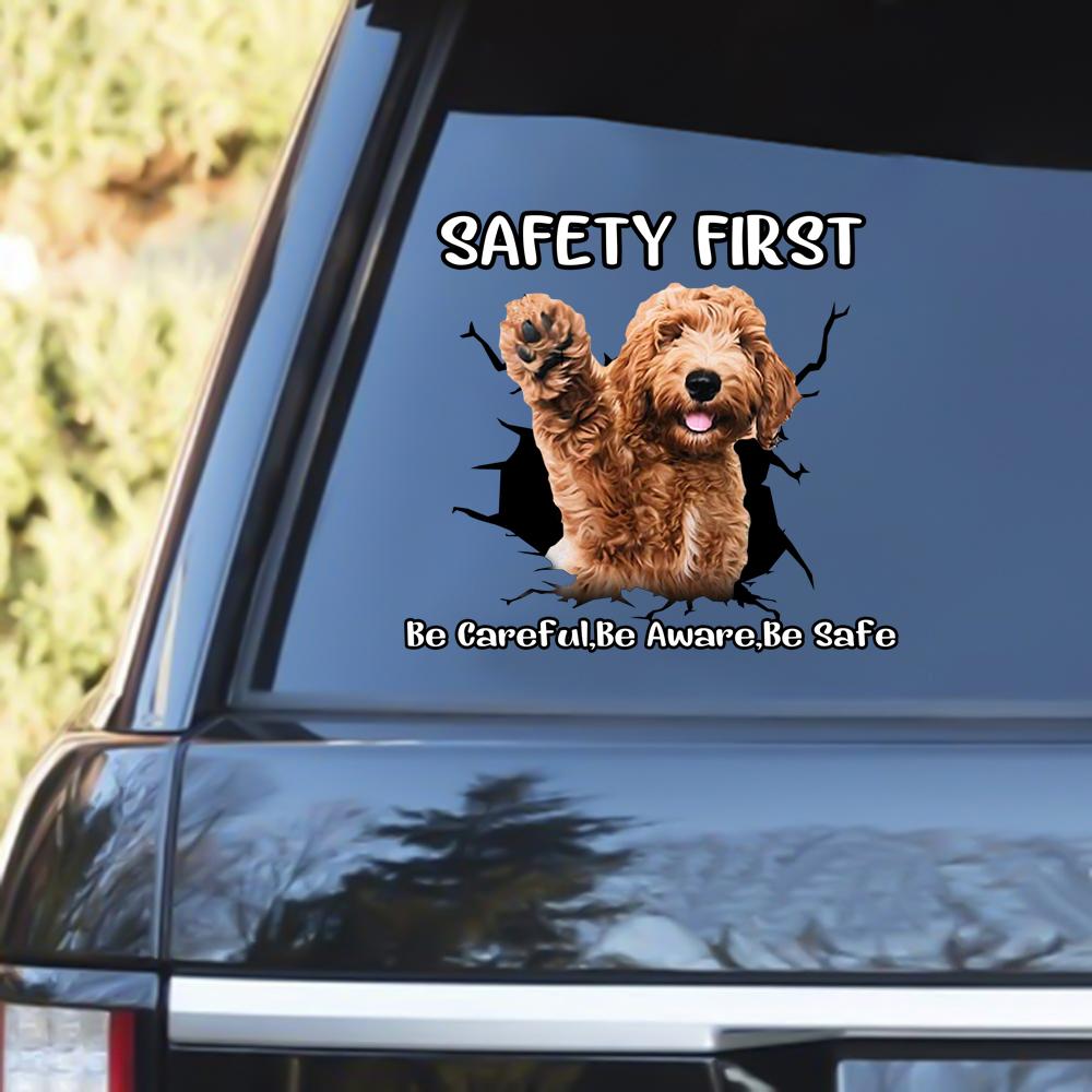 Goldendoodle Safety First Decal