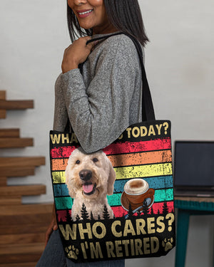 Goldendoodle Who Cares-Cloth Tote Bag