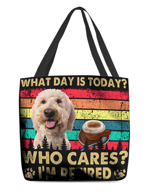 Goldendoodle Who Cares-Cloth Tote Bag