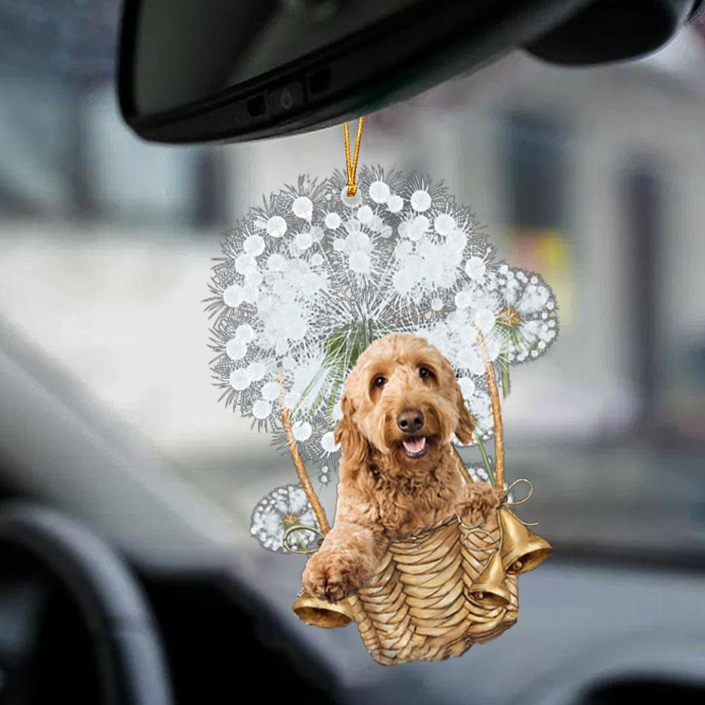 Goldendoodle-Dandelion-Two Sided Ornament