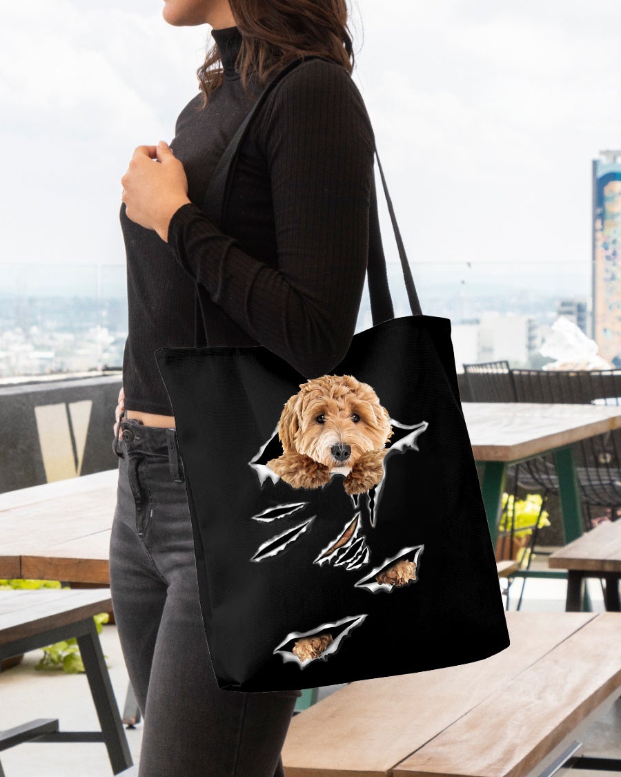 Cracks-Goldendoodle-Cloth Tote Bag