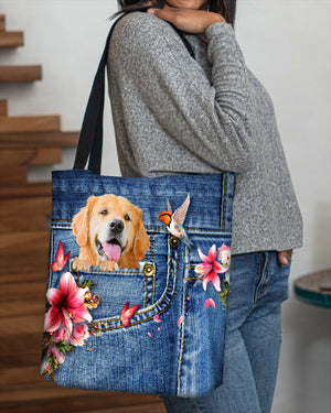 Golden Retriever-Lily Cloth Tote Bag