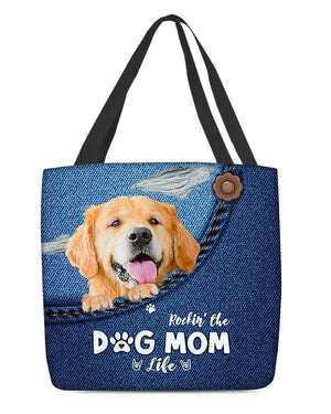 Golden Retriever-Dog Mom Life-Cloth Tote Bag