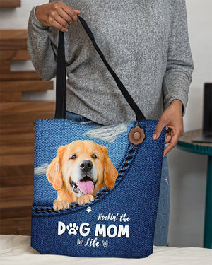 Golden Retriever-Dog Mom Life-Cloth Tote Bag